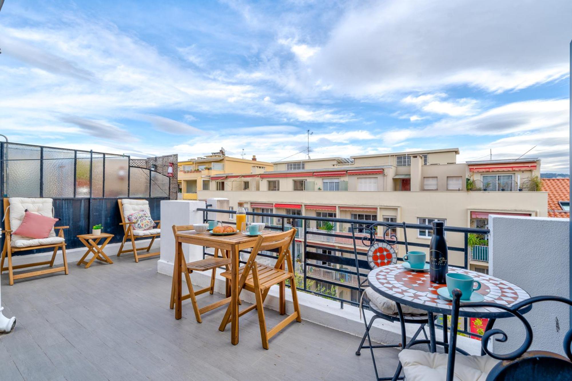 Top Floor Terrace - Dernier Etage Terrasse Cosy ニース エクステリア 写真