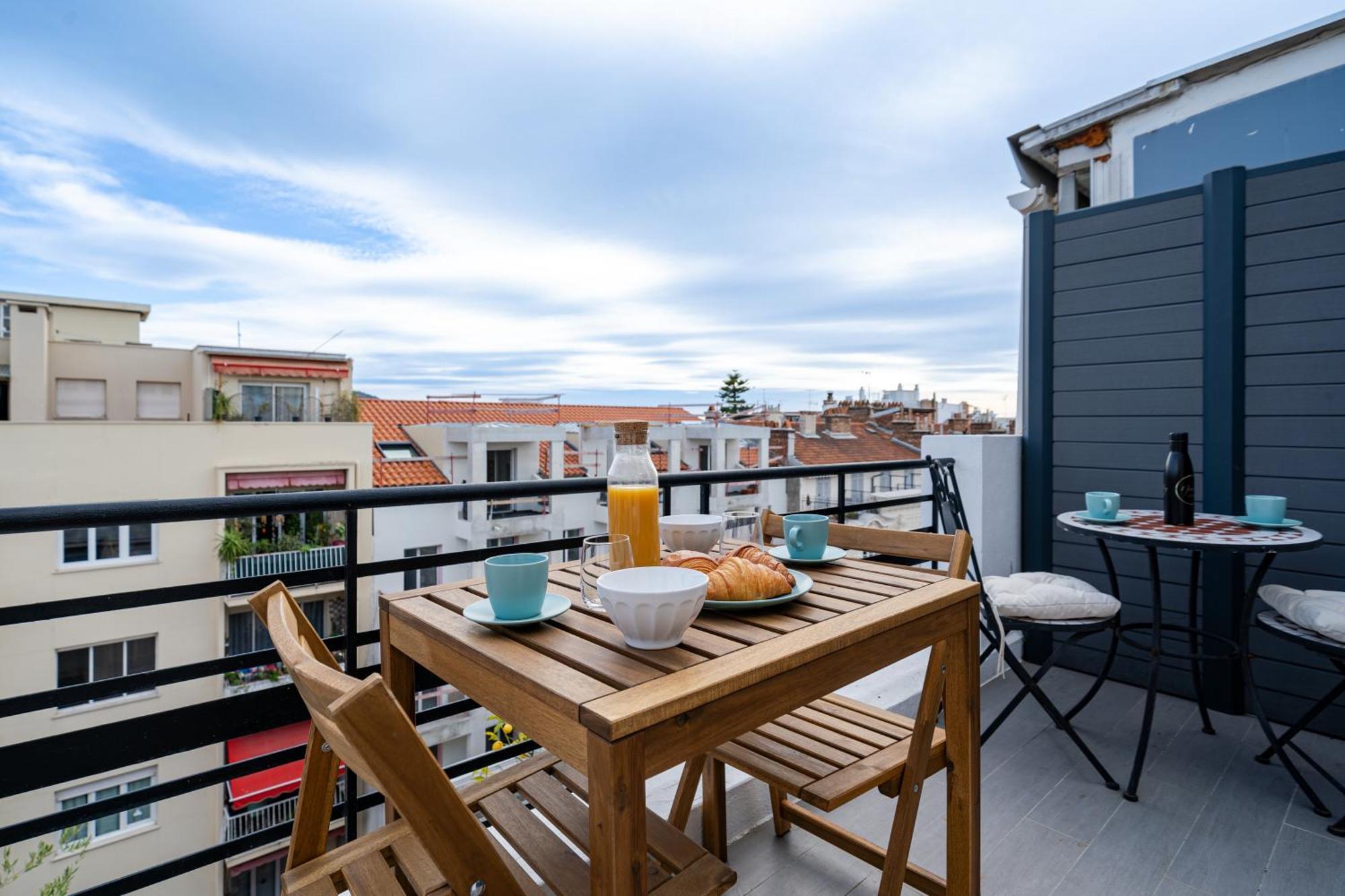 Top Floor Terrace - Dernier Etage Terrasse Cosy ニース エクステリア 写真